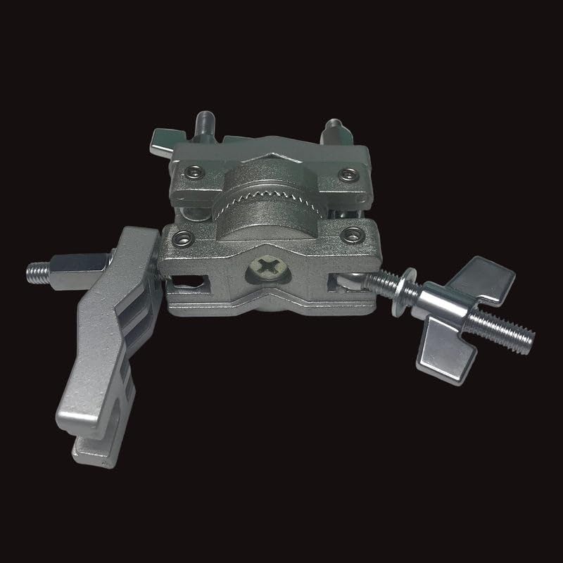 AIAS Rotating Multi Angle Clamp for Drums â€“ Adjustable Drum Hardware Clamp with Toothed Lock â€“ Fits 3/8" to 1 1/4" Tubes â€“ Secure Mount for Cymbal Arms, Tom Holders, Percussion & Accessories - Image 5